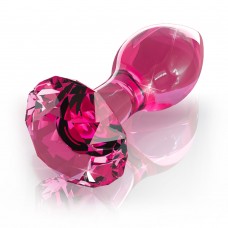 Icicles No.79 Pink Crystal Glass Butt Plug