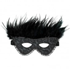 Satin Look Feather Mask