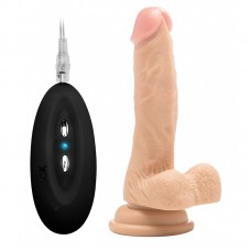 RealRock 7 Inch Vibrating Realistic Cock With Scrotum